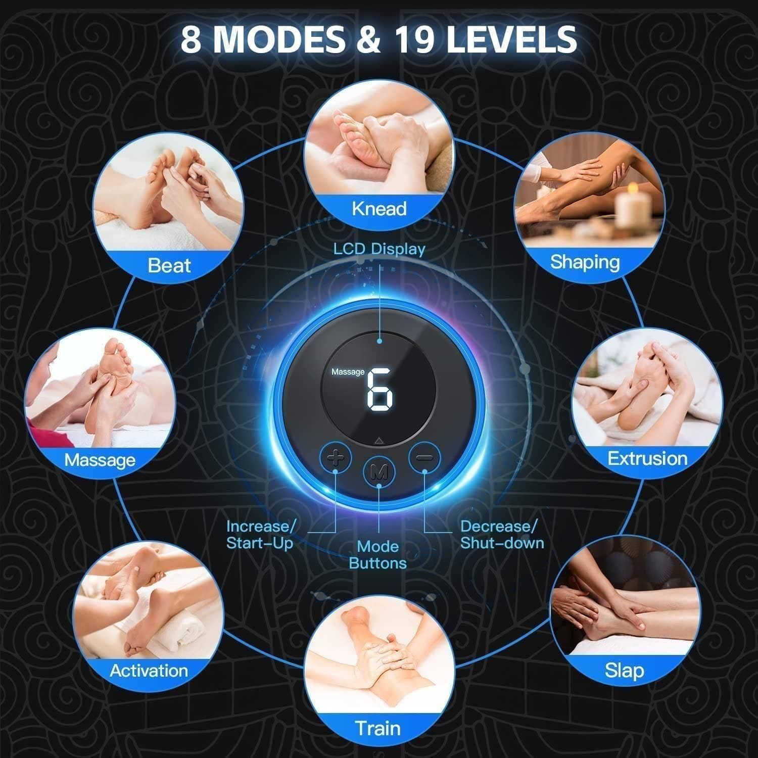 EMS Leg and Foot Massager Mat Electrical Pad Relaxing EMS Foot Massager