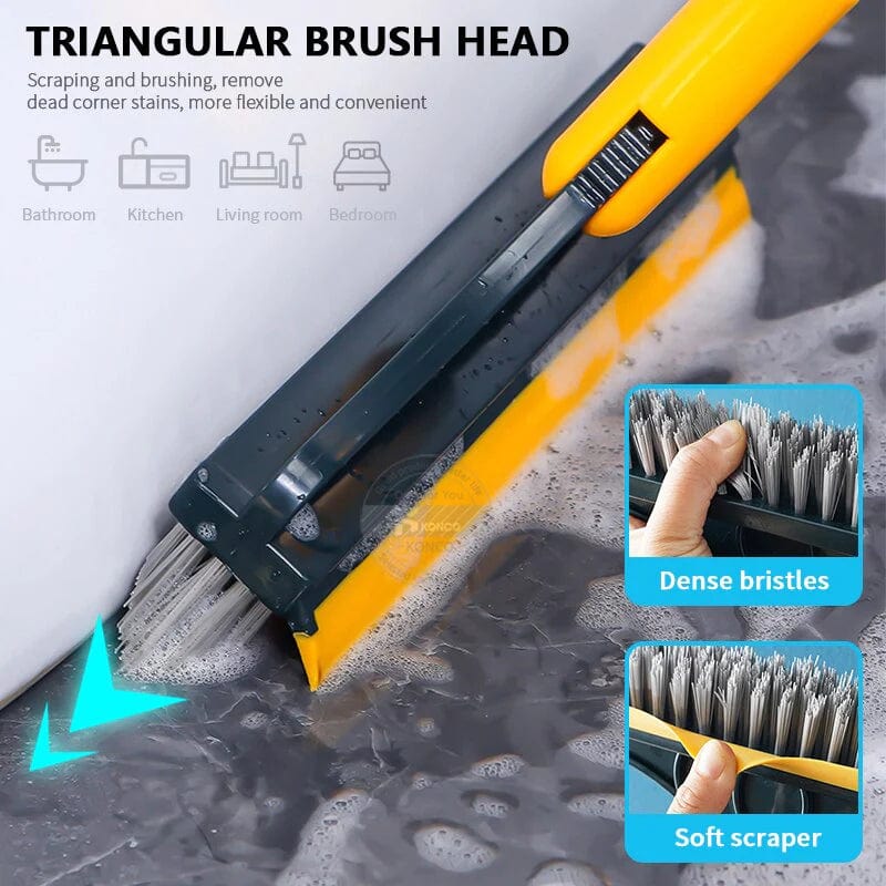 Floor Cleaner Mop Bathroom Cleaning Brush Home Cleaning Dry Mop - 2-in-1 Floor Cleaning Brush 2-in-1 Floor Cleaning Brush