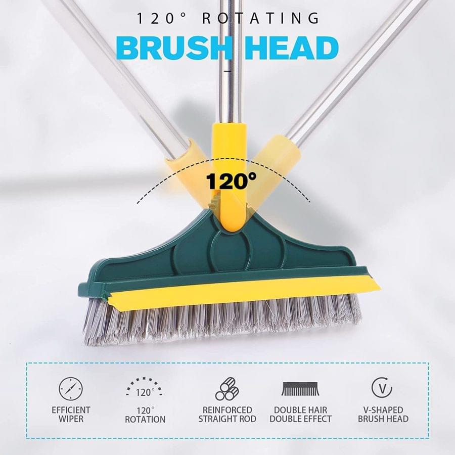 Floor Cleaner Mop Bathroom Cleaning Brush Home Cleaning Dry Mop - 2-in-1 Floor Cleaning Brush 2-in-1 Floor Cleaning Brush