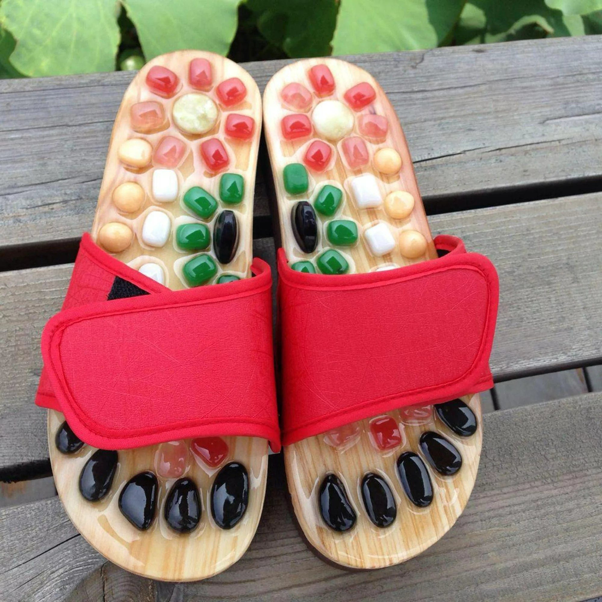 Foot Massager Acupressure Slippers Massager For Feet Stone Slippers Acupressure Stone Slippers