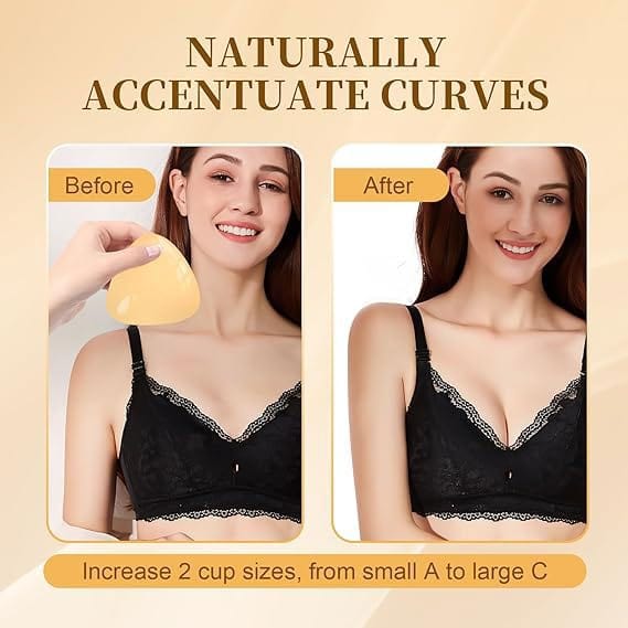 Glamzieo™ | Sports Bra Brassiere Push Up Bra Padding Pads Bra Cups Glamroxio™ Push-Up Sticky Breast Size up Pads Zaavio®