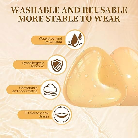 Glamzieo™ | Sports Bra Brassiere Push Up Bra Padding Pads Bra Cups Glamroxio™ Push-Up Sticky Breast Size up Pads Zaavio®