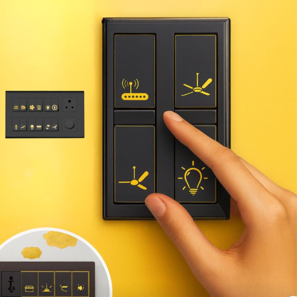 Gold Switch Stickers | Gold Labels Sticker Size Customized Stickers Sheet Home Sticker Gold Switch Stickers