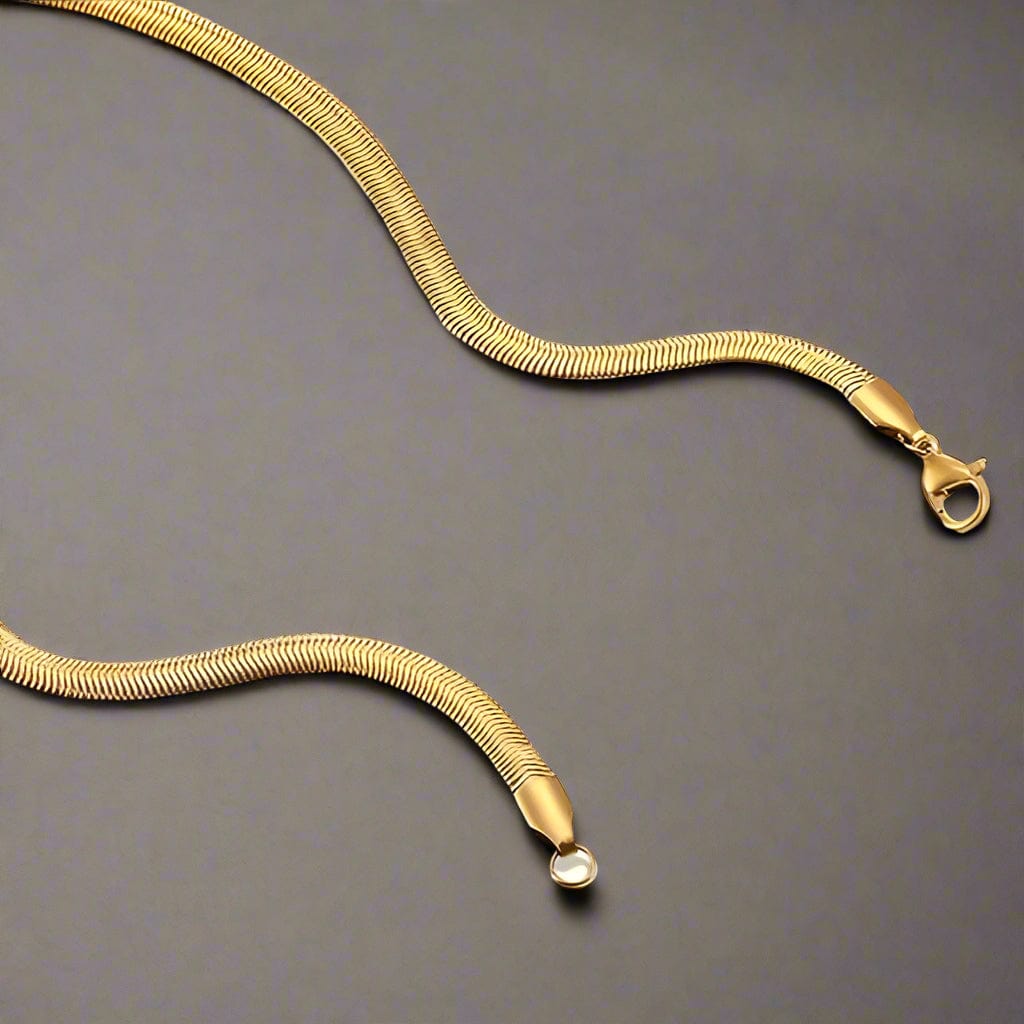 Goldoxio™ | Mens Gold Chin Snake Choker For Men Jewellery Goldoxio™ Men's Snake Chain Zaavio.co®