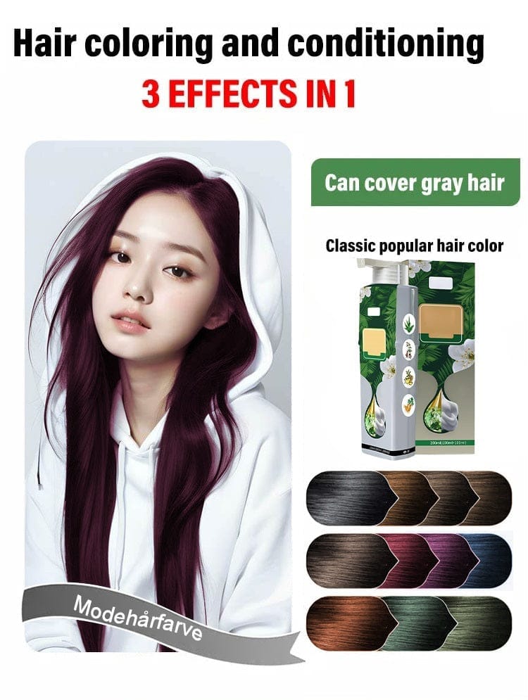 Hair Color Bubble Dye Shampoo | Hair Dye Coloring Grey Hair Color Products Hair Color Bubble Dye Shampoo (Set of 2)