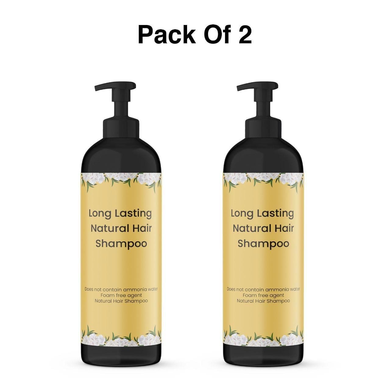 Hair Dye Long Hair Shampoo Natural Organic Dye (Pack of 2) Long Lasting Natural Hair Dye Shampoo (Pack of 2) Zaavio.co®