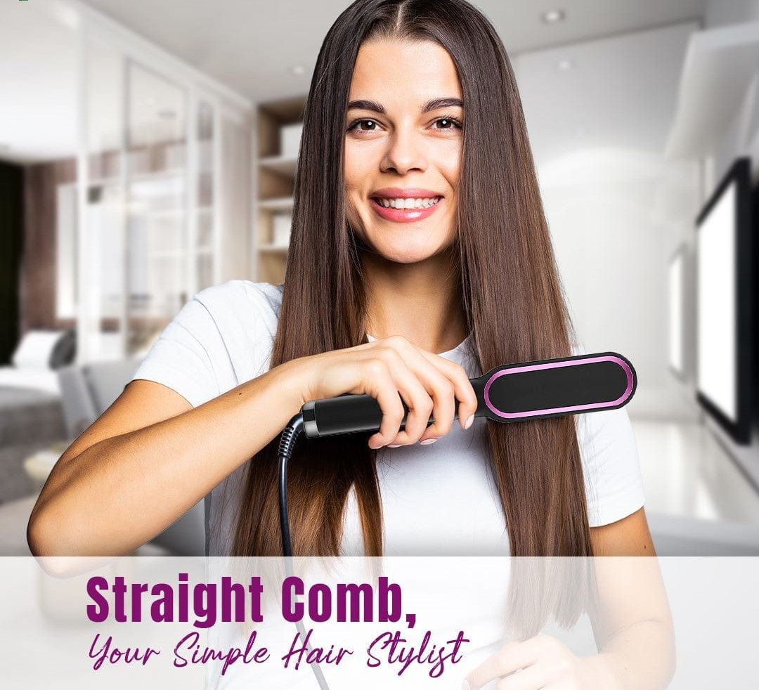 Hair Straightening Brush Electric Comb Heat Straightener Hair Straightener Comb