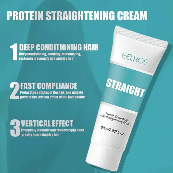 Hair Straightening Cream | Smoothing Hair Cream Hairstyles Product Hair Straightener Cream with Protein (Set of 2)