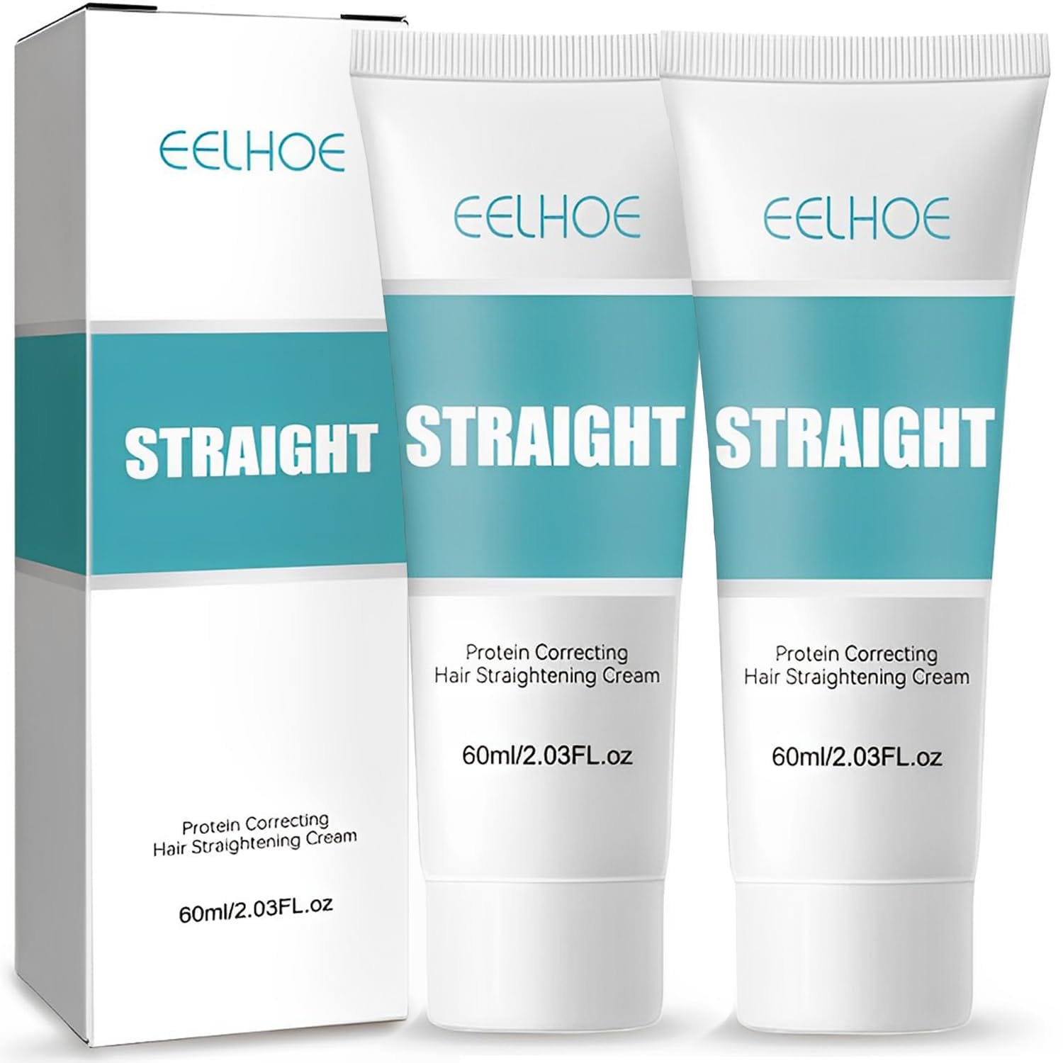 Hair Straightening Cream | Smoothing Hair Cream Hairstyles Product Hair Straightener Cream with Protein (Set of 2)