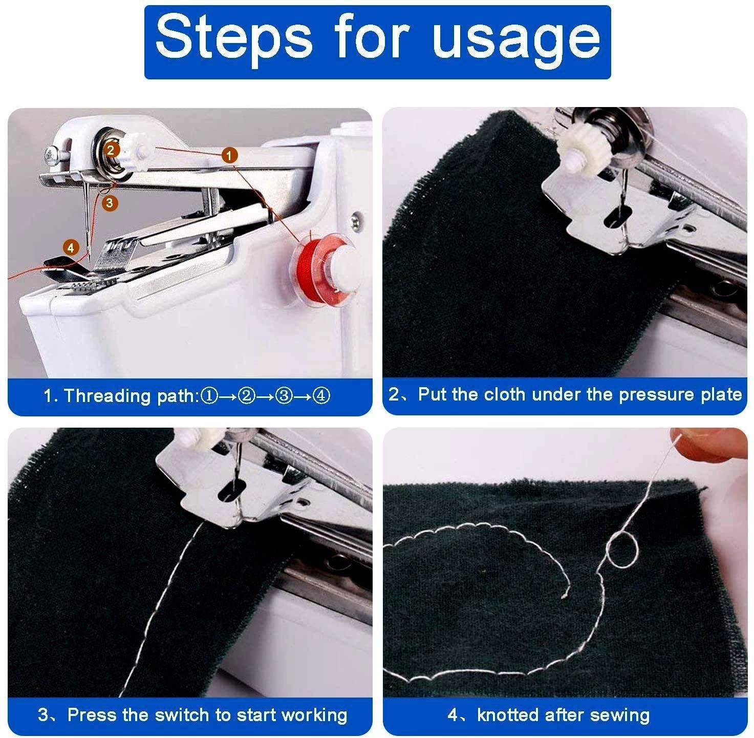 Hand Sewing Machine Portable Electric Handheld Stitch Device - Insta-Stitch™ Insta-Stitch™ Handheld Stitching Machine Zaavio.co®