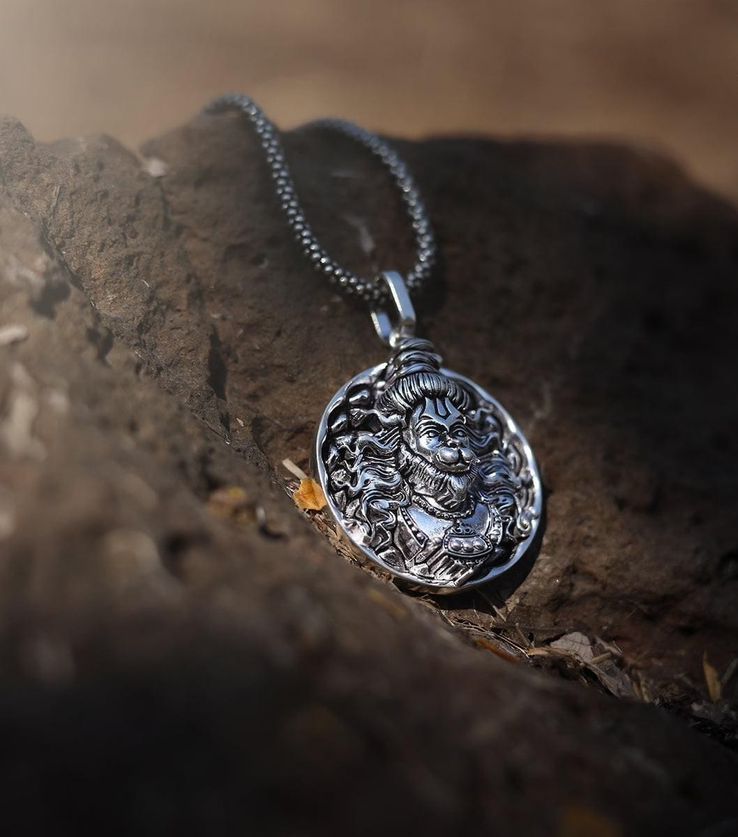 Hanuman Pendant™ Free Size Hanuman Pendant with Silver Chain