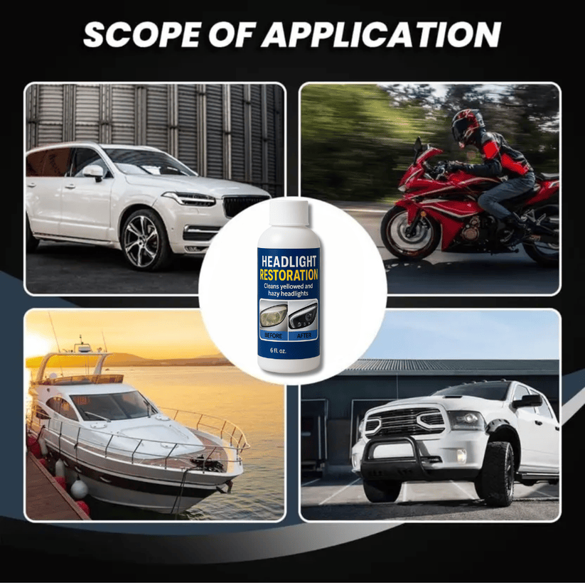 Headlight Restoration Fluid | Blur/Scratch Remover Kit | Buy 1, Get 1 Free Headlight Restoration Fluid | Blur/Scratch Remover Kit | Buy 1, Get 1 Free