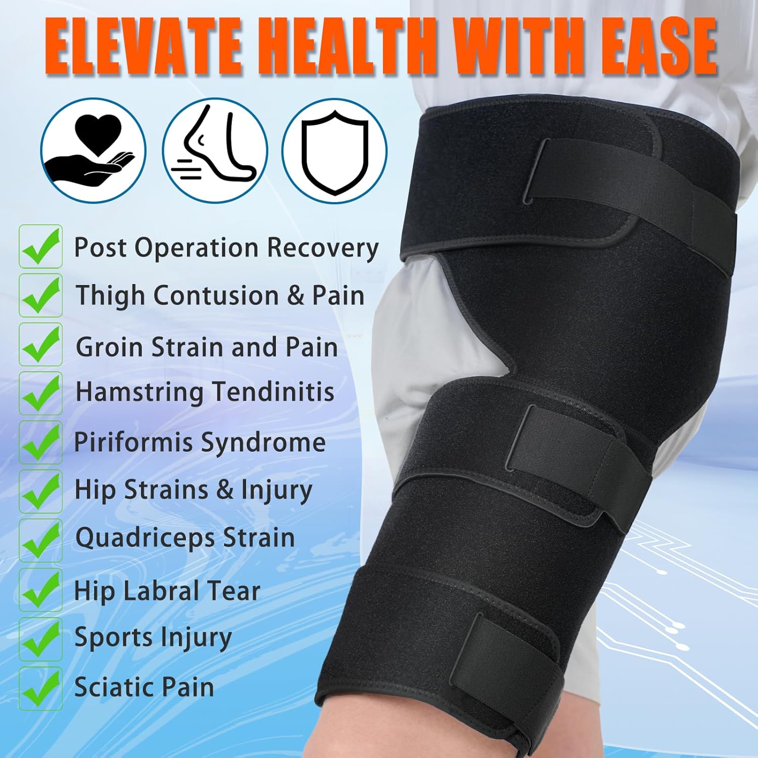 Hip Brace | Hamstring Injury Brace Pain Relief Hip Support Brace Hip Brace