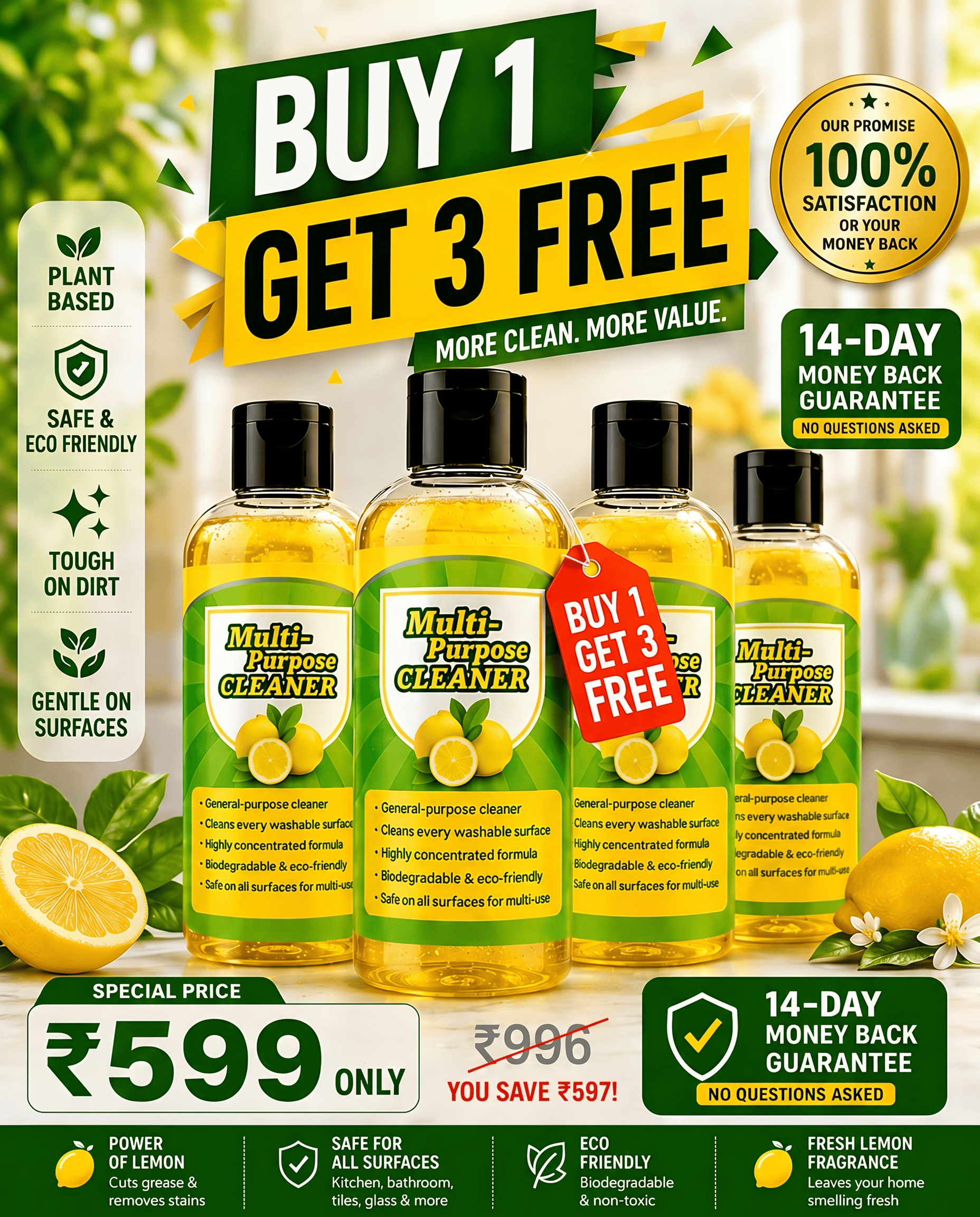 🧽 India’s #1 Cleaner – Buy 1 Get 3 FREE, Offer Ends Tonight! 🧽 India’s #1 Cleaner – Buy 1 Get 3 FREE, Offer Ends Tonight!