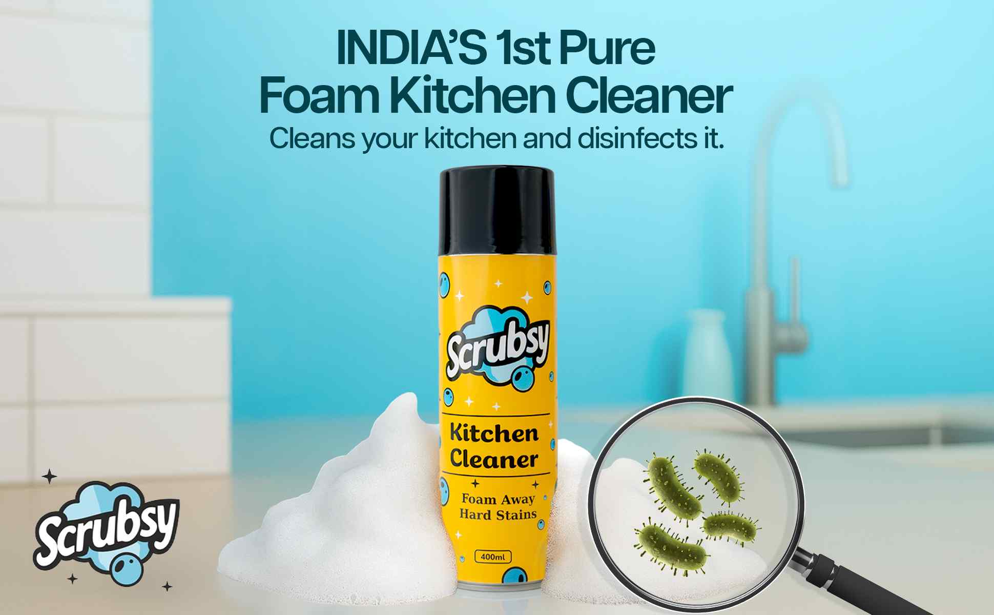 India's #1 Foam-Based Complete Kitchen Cleaner & Disinfectant India's #1 Foam-Based Complete Kitchen Cleaner & Disinfectant