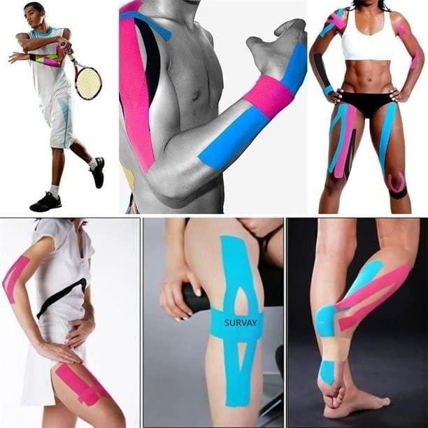 Kinestrixy™ | Muscle Pain Strain Spasm Relief Tape Cramp For Soreness Tape Mucle Kinestrixy™ Kinesiology Tape for Muscle Pain Relief Zaavio®