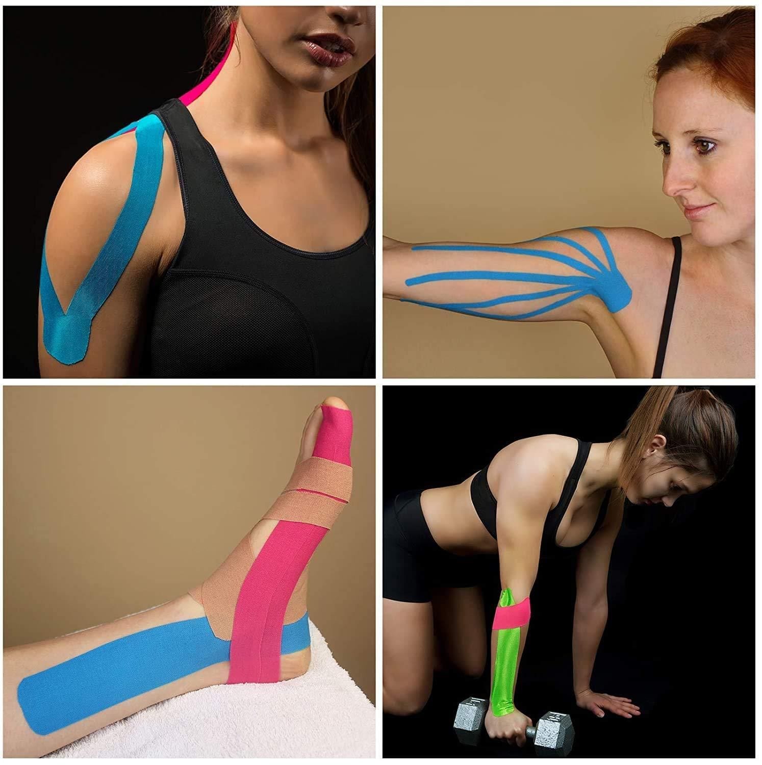 Kinestrixy™ | Muscle Pain Strain Spasm Relief Tape Cramp For Soreness Tape Mucle Kinestrixy™ Kinesiology Tape for Muscle Pain Relief Zaavio®