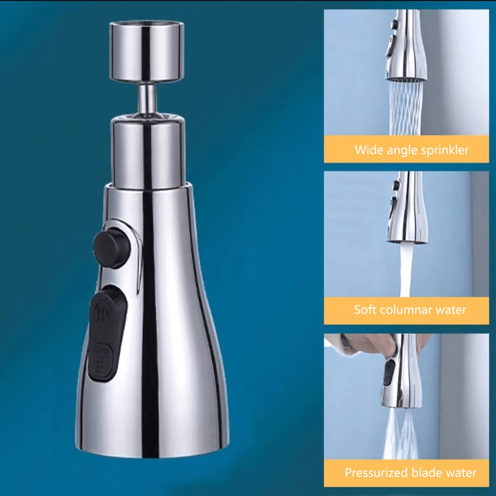 Kitchen Accessories Sink Tap Water Aerator Faucet Tap Purifier - 3 Modes Water Faucet Sprayer Faucezy™️ 3 Modes Water Sprayer Zaavio®