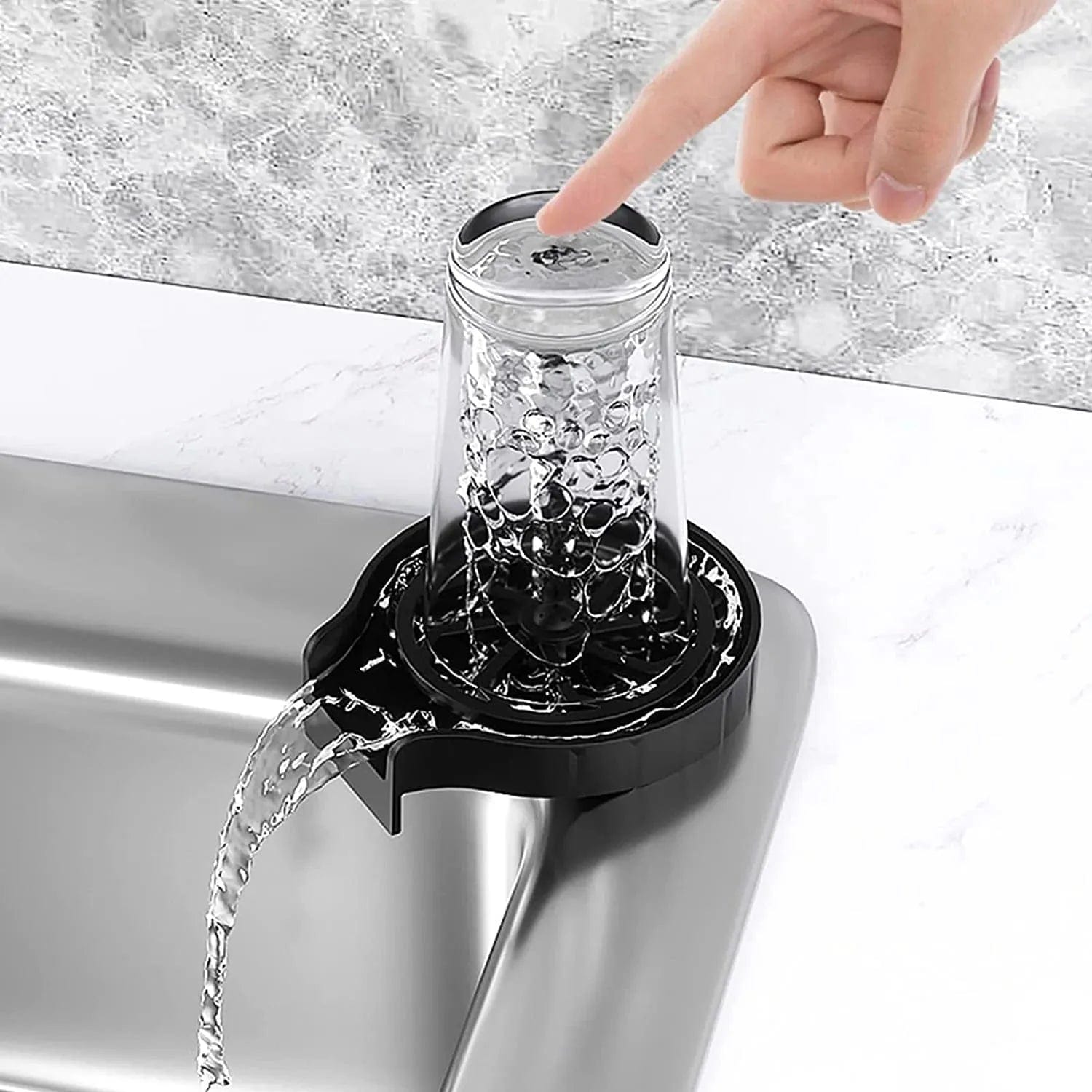 Kitchen Sink Tap Faucet Washer Taps Glass Water Rinser Large Kitchen Taphole Sink Rinser ABS Bar Washer