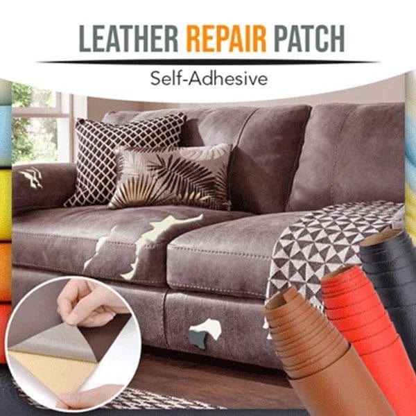Leather Repair Tape - Black | Couch Repair Faux Leather Sofa Fixer Fabric Patch Tape Multipurpose Self-Adhesive Leather Sheet(30cm × 60cm) Zaavio.co®