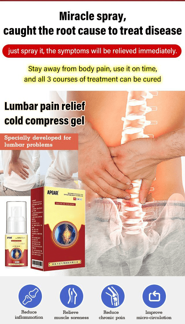 Lumbar Pain Spinal Pain Killer - Back Pain Relief Spray Back Pain Relief Spray
