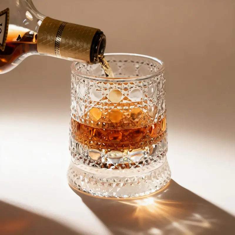 Glowstixo Premium Rotating Base Whiskey Glass