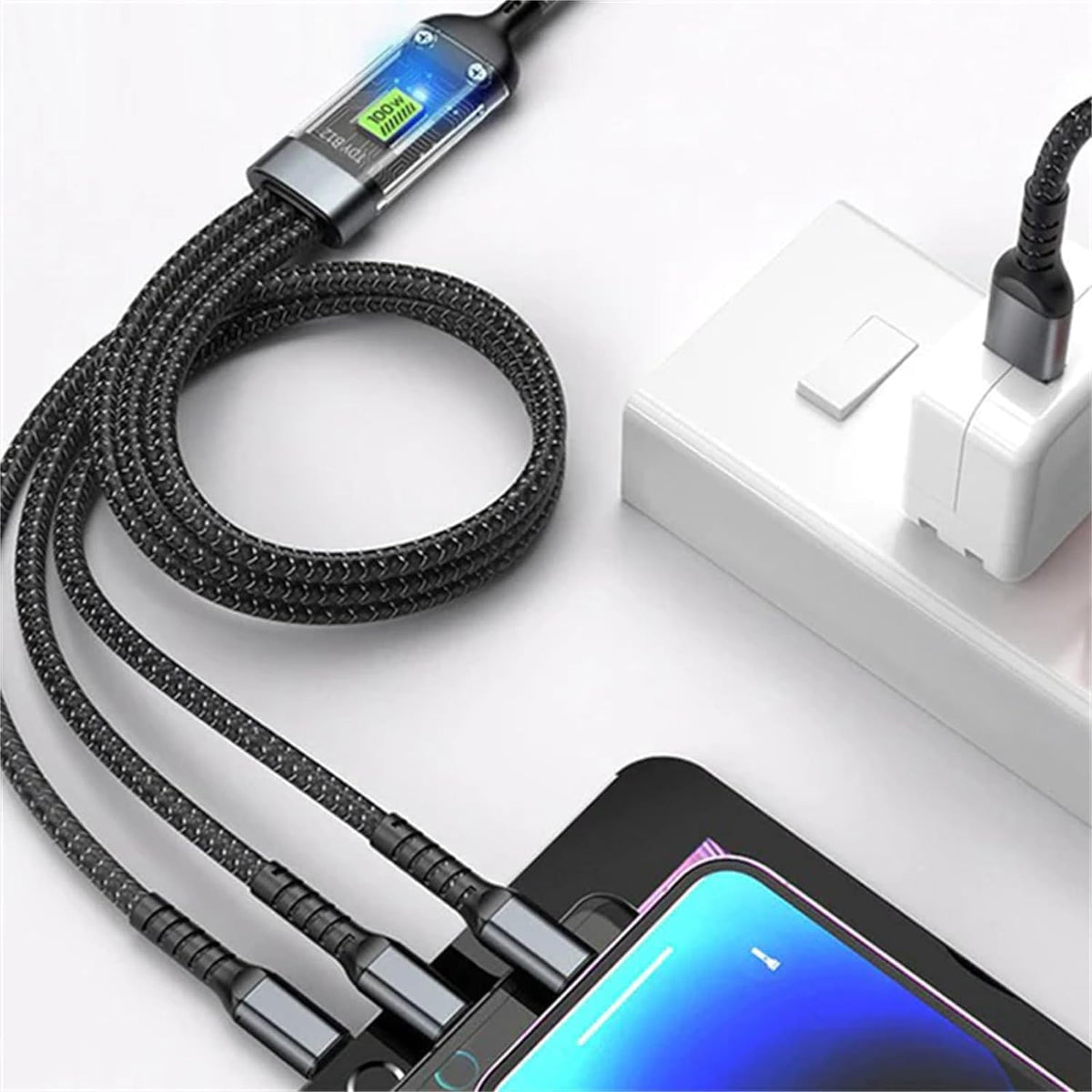 Uniflixo 3-in-1 Fast Charging Cable (Set of 2)