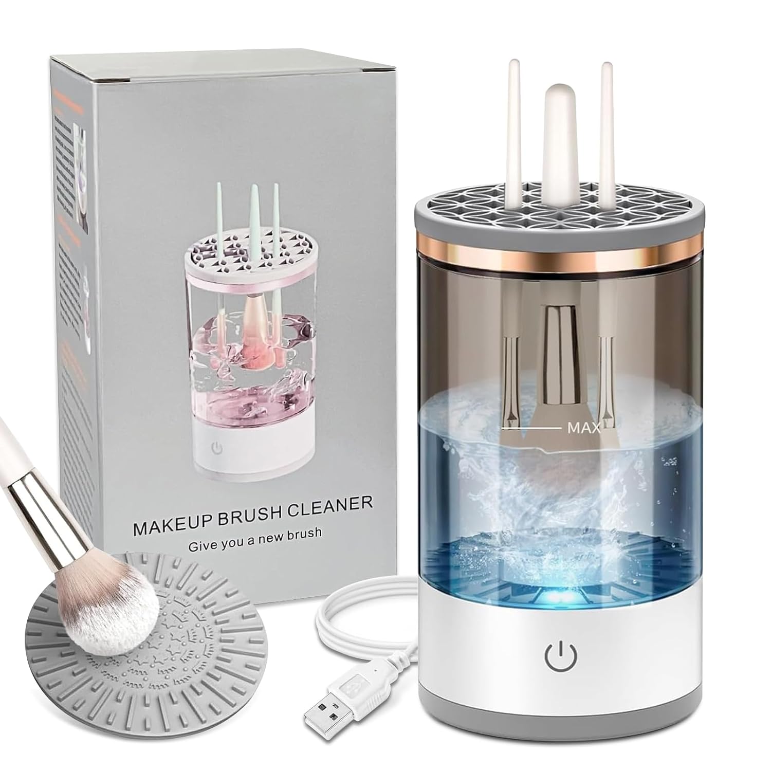 Make Up Cosmetic Brush Makeup Electric Cleaner 3 in 1 Electric Make Up Brush Cleaner