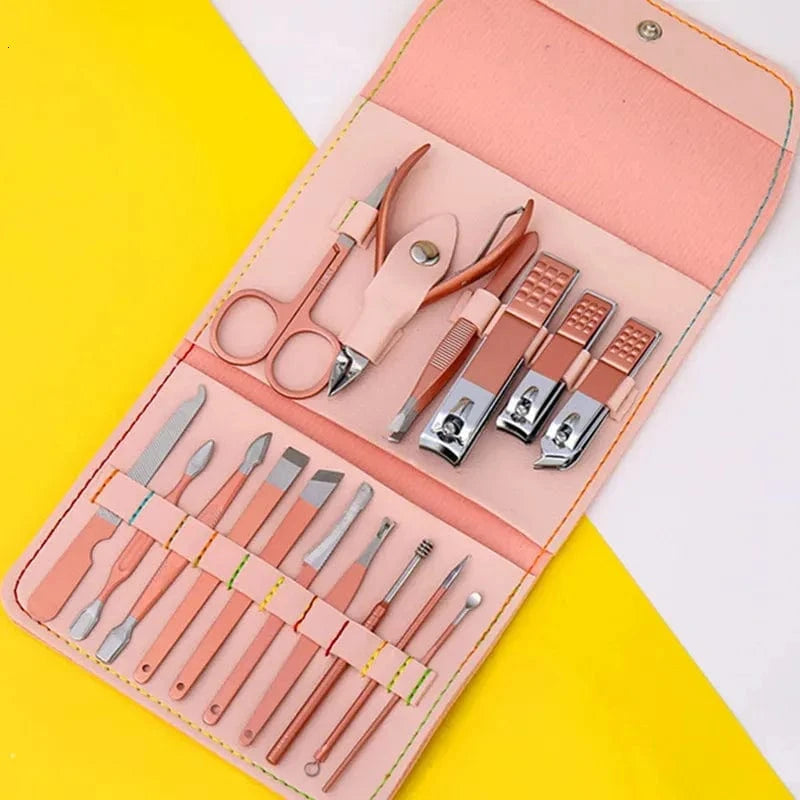 Manicure Pedicure Set For Women | Manicure Pedicure Nail Art Kit Set Tools Care Clippers Manicure Pedicure Set For Women Zaavio.co®