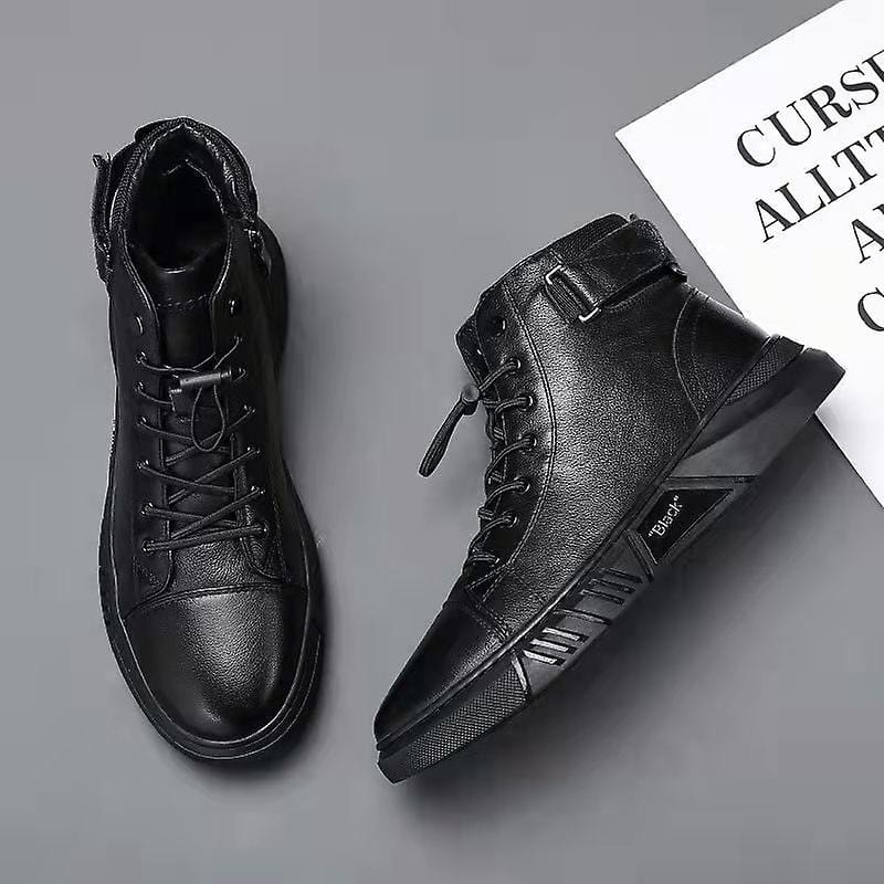 Men's Casual Leather Boots | Mens Shoes Black Chelsea Boots For Guys Ankle High Shoe Menswear 6 Men's Casual Leather Boots