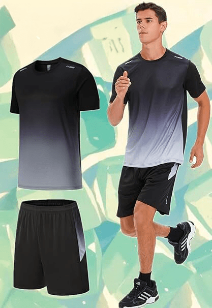 Men's Outdoor Sports Quick-drying 2-piece Set️ | Shorts For Men Gym Menswear Inside Active Wear Short Running Men's Outdoor Sports Quick-drying 2-piece Set