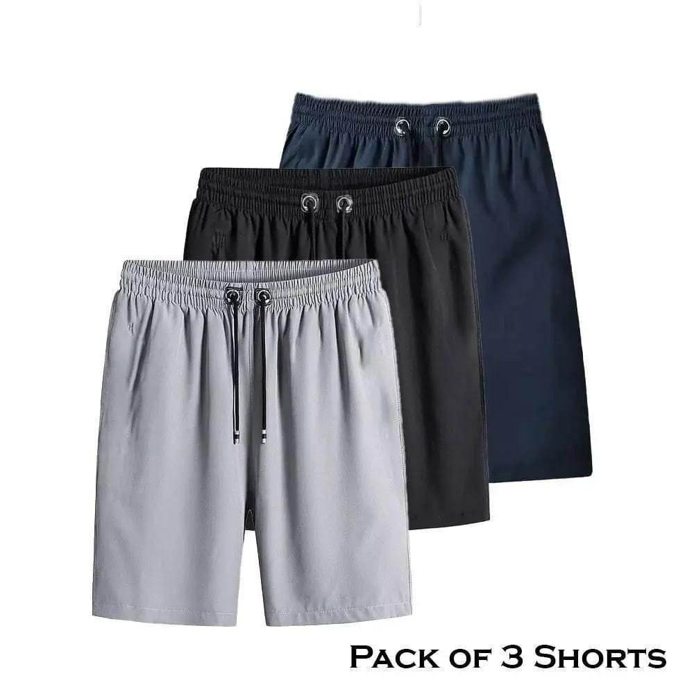 Men's Stretchable Cotton Shorts (Set of 3) XL Men's Stretchable Cotton Shorts (Set of 3)
