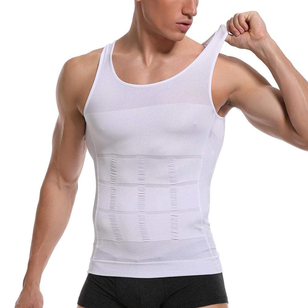 Men Tummy Tucker Slimming Vest Mens Waist Trainer Undershirt Trimmer M Men's Waist Trainer Vest