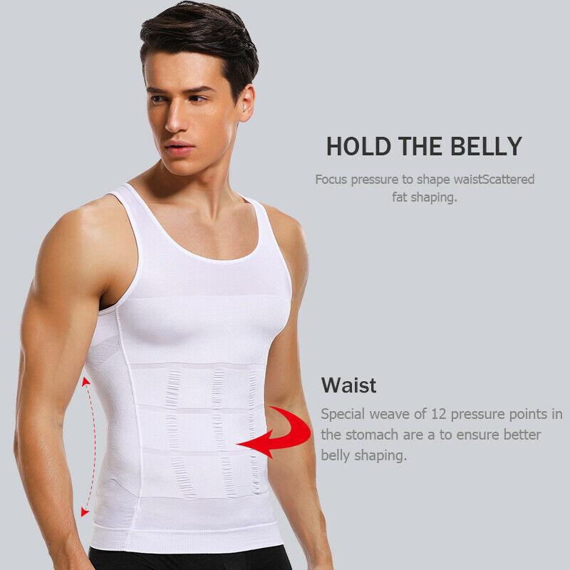 Men Tummy Tucker Slimming Vest Mens Waist Trainer Undershirt Trimmer XL Men's Waist Trainer Vest