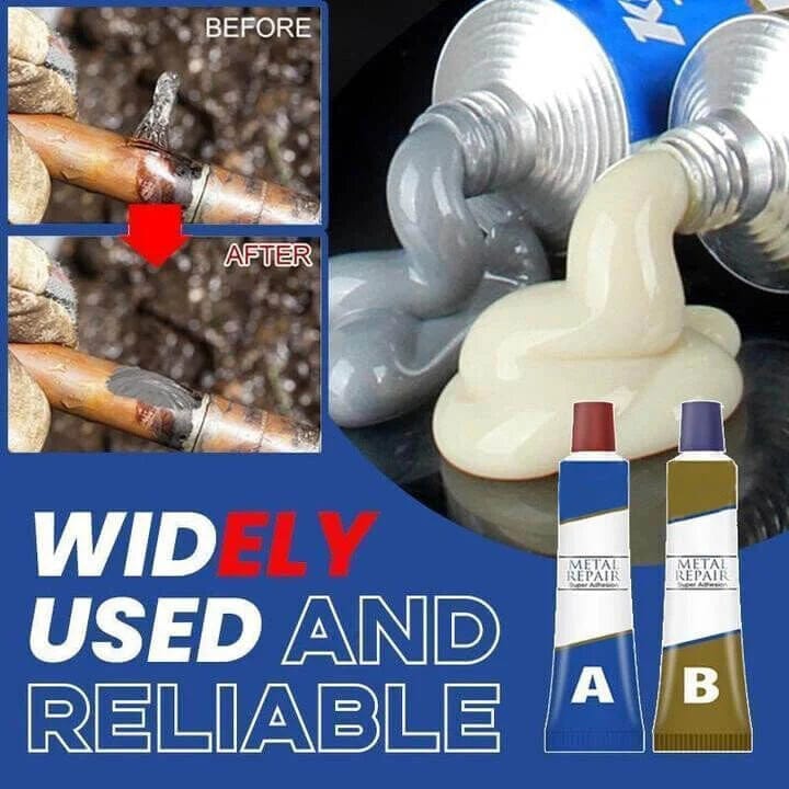 Metal Glue Epoxy Adhesive Steel Filler Waterproof Glue Metal Glue Epoxy Adhesive (Buy 1 Get 1 Free)