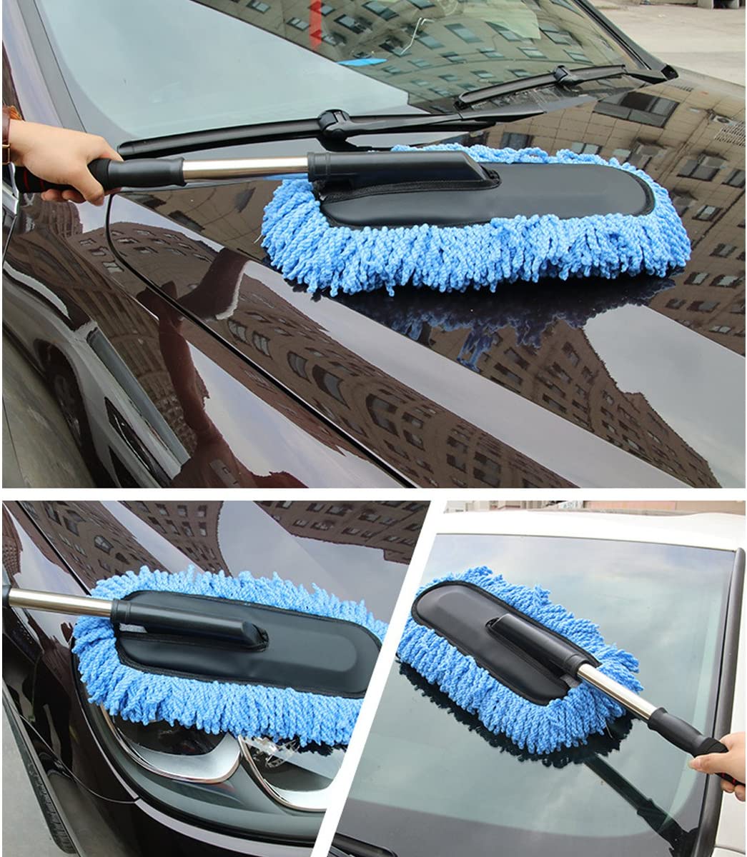 Microfiber Car Cloths Cleaning Kit Interior Products Brush - Ezydust™️ Ezydust™️ Microfiber Telescopic Car Top Duster Zaavio®