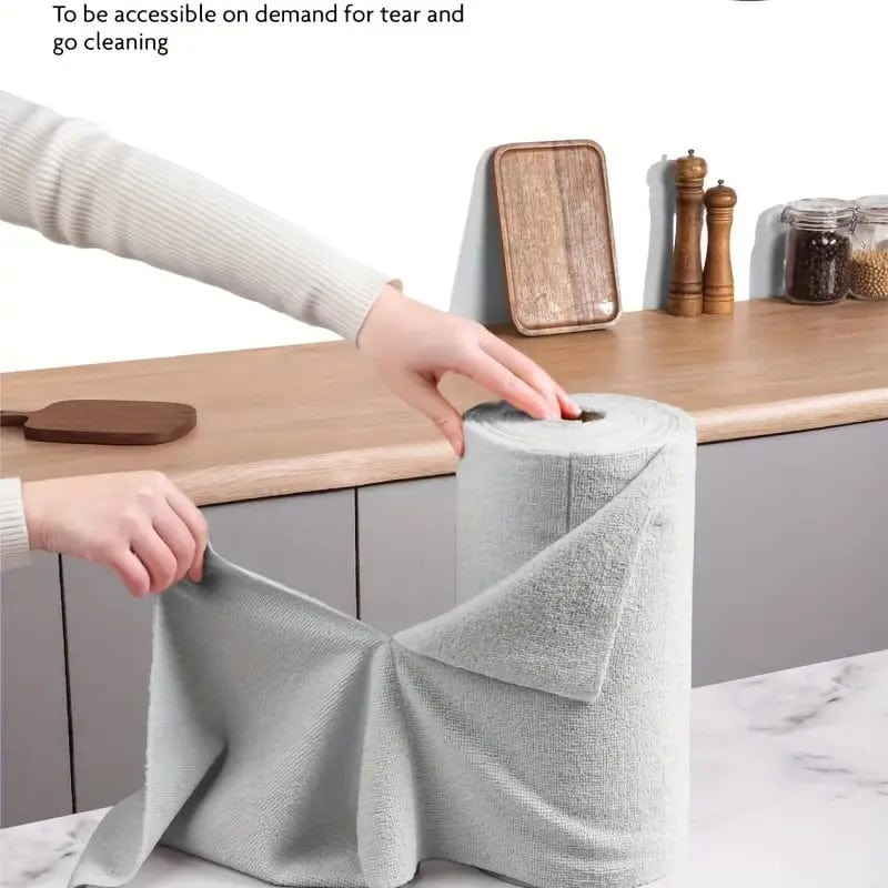 Microfiber Cleaning Cloth Roll | Microfiber Cloth Dust Cleaning Dusting Glass Kitchen Wiping Clothes Microfiber Cleaning Cloth Roll – (25 Sheets) Reusable & Super Absorbent