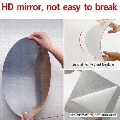 Mirror Sticker for Wall (Oval+Rectangular) - Pack of 2 Mirror Sticker for Wall (Oval+Rectangular) - Pack of 2 Zaavio.co®