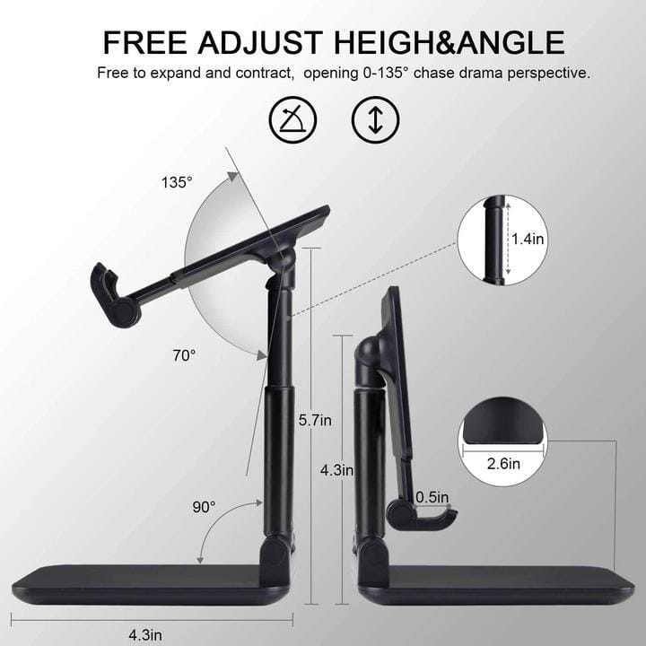 MOBISTAND™ Portable and Height Adjustable Mobile & Tablet Stand Freedo