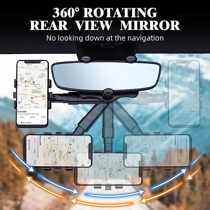 Mobile Stand Phone Holder Mobile Phone Holder Stand Cell Clip Holder - Verzo™️ Verzo™️ Rearview Mirror Phone Holder Zaavio®