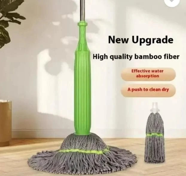 Mop Cleaning Floor Washing Spinning Microfiber Twisting Mop Self-twisting Water Rotating Mop Zaavio.co®