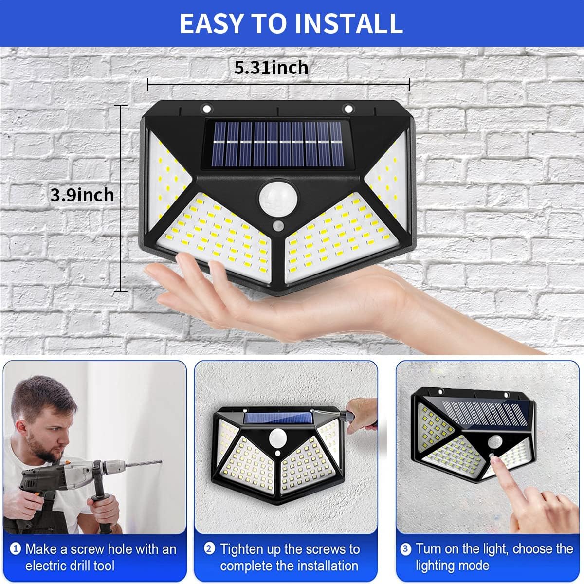 Motion Sensor Solar Outdoor Durable LED Light - Solariska™️ Pro Solariska™️ Pro Zaavio®