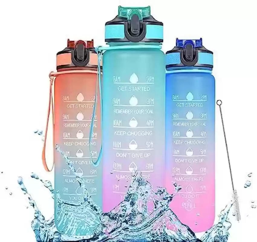 Motivational Water Bottle | Water Bottles 2 Litre Stainless Steel Drinking Bottle Gym Sipper Motivational Water Bottle