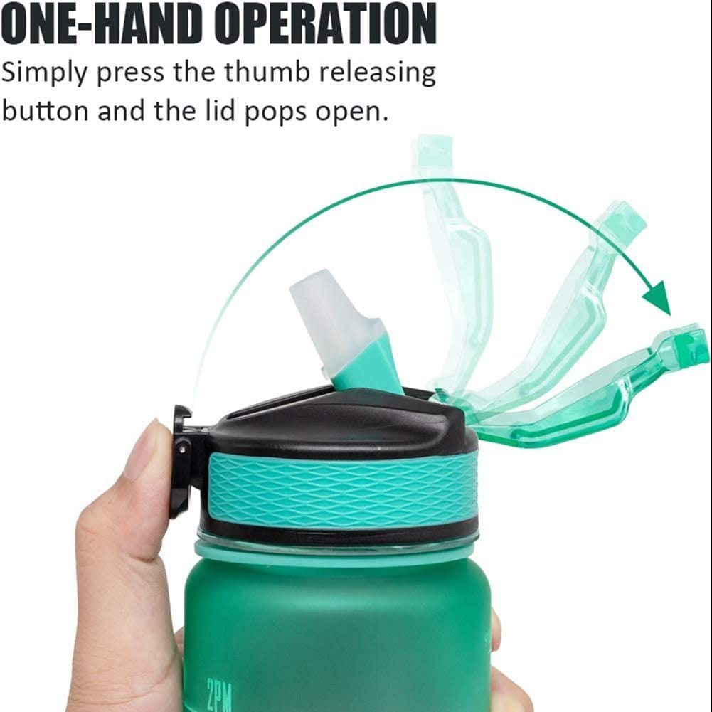 Motivational Water Bottle | Water Bottles 2 Litre Stainless Steel Drinking Bottle Gym Sipper Motivational Water Bottle