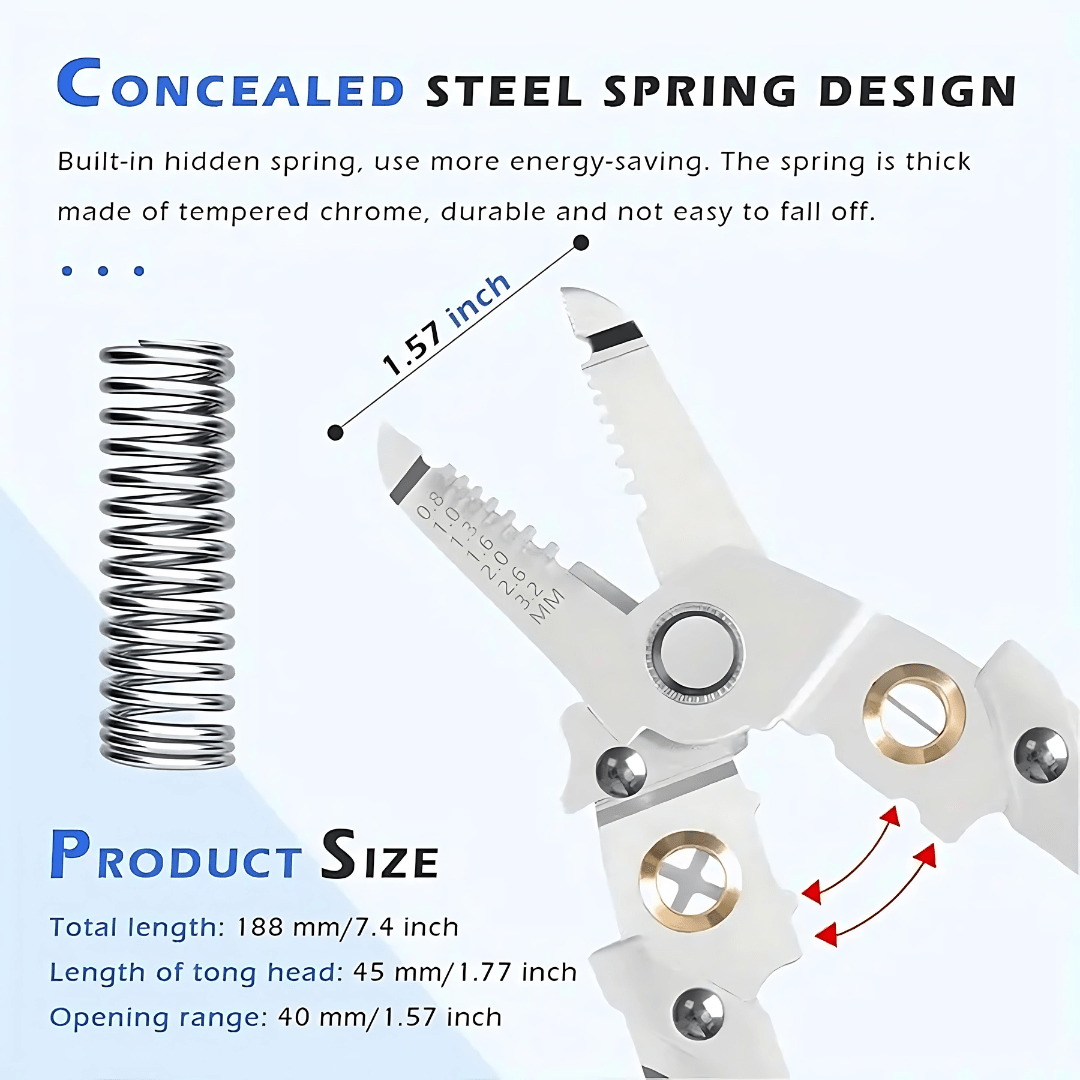 Multi-functional Wire Stripper And Cutter | Wire Stripper Cutter Tool Cable Hand Cutter Electrician Tool Multi-Functional Wire Stripper & Cutter