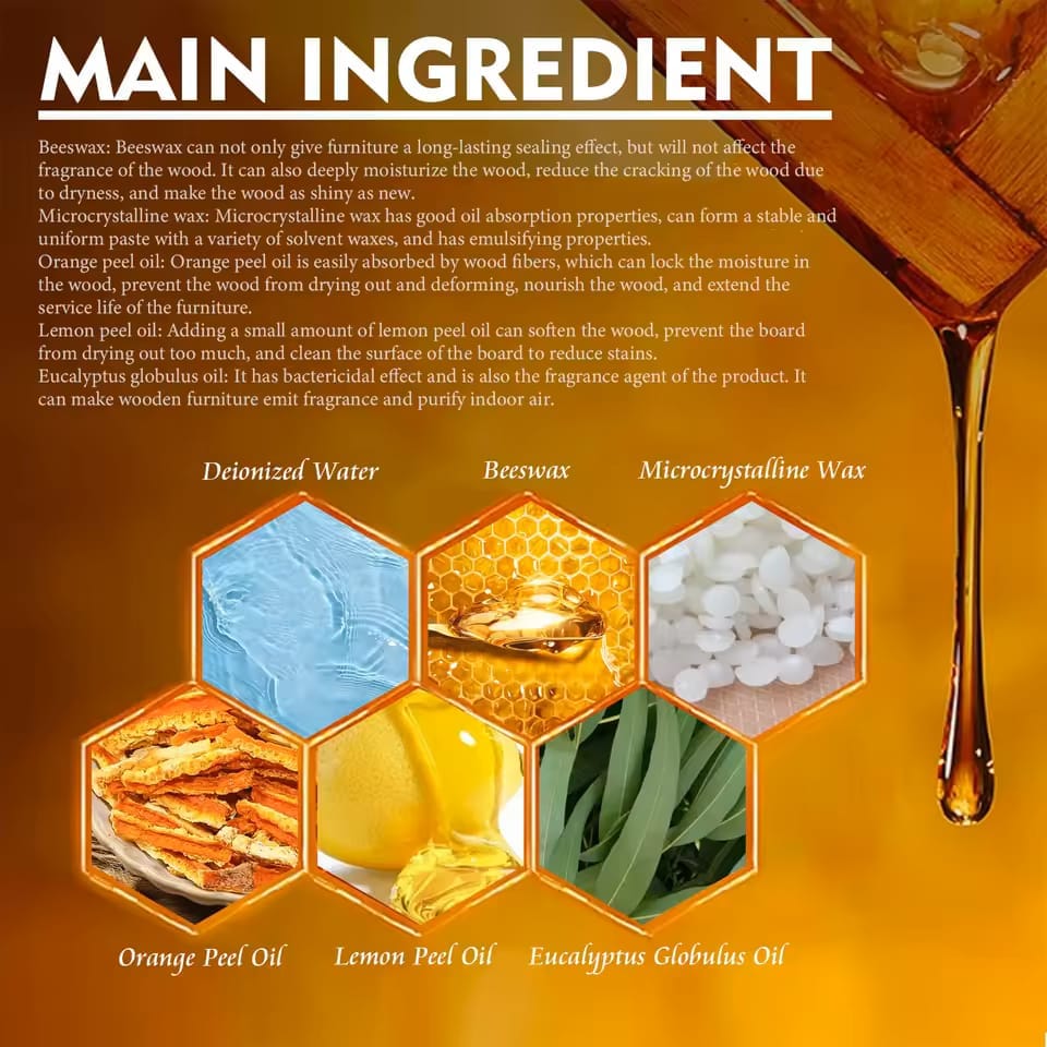 Natural Beeswax Wood Polish Spray (Set of 2) Furniture Polish Spray (Set of 2)