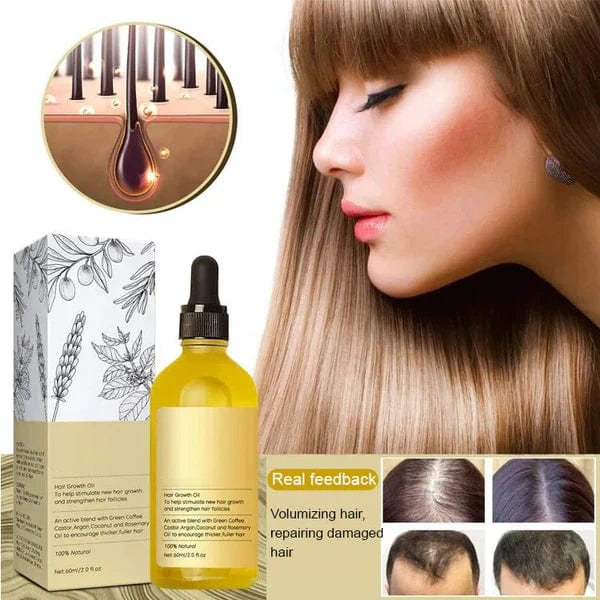 Natural Hair Growth Oil | Fall Control Hairline Growth Oil For Men And Women Natural Hair Growth Oil (Set of 2)