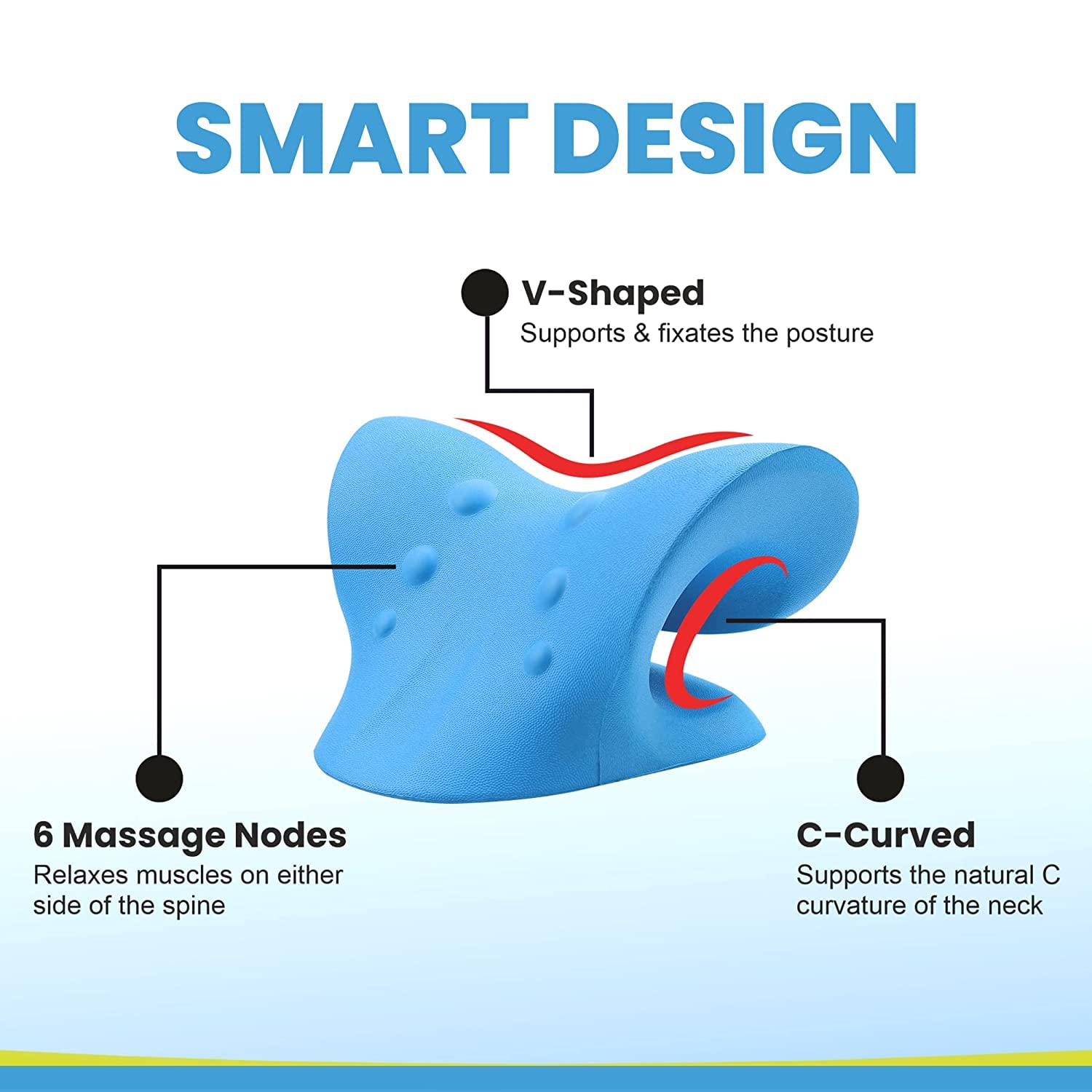 Nekrest™ | Cervical Pain Neck Pillows Cervical Pillow For Neck Pain Large Nekrest™ Neck Stretcher Zaavio®
