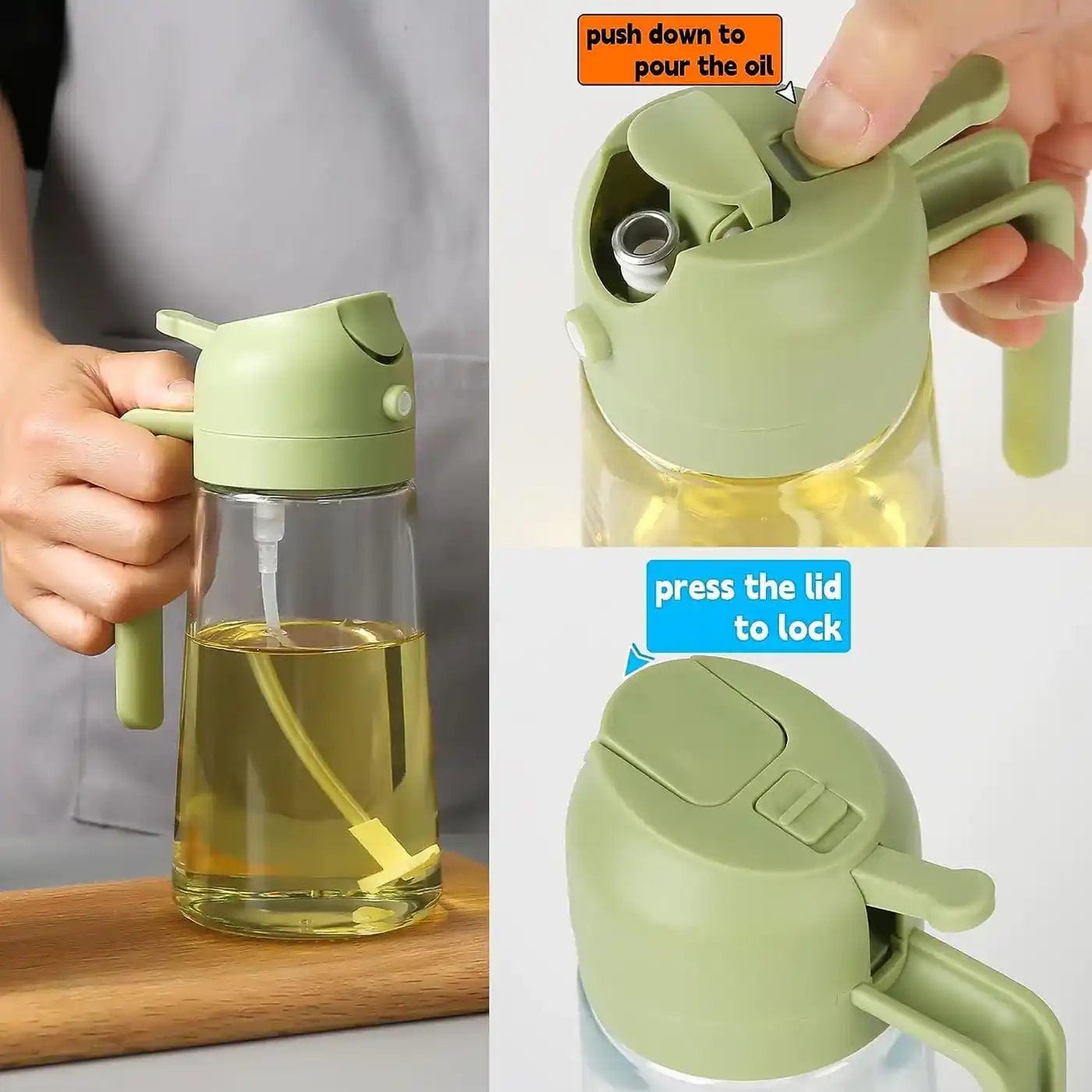 Oil Dispenser Cooking Food Canister Container Oil Bottle For Kitchen - Oil Dispenser And Sprayer Large 500ml Oil Dispenser And Sprayer