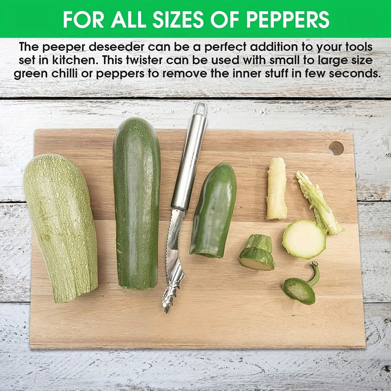 SeedSwipe Pepper Corer - Buy 1 Get 1 Free